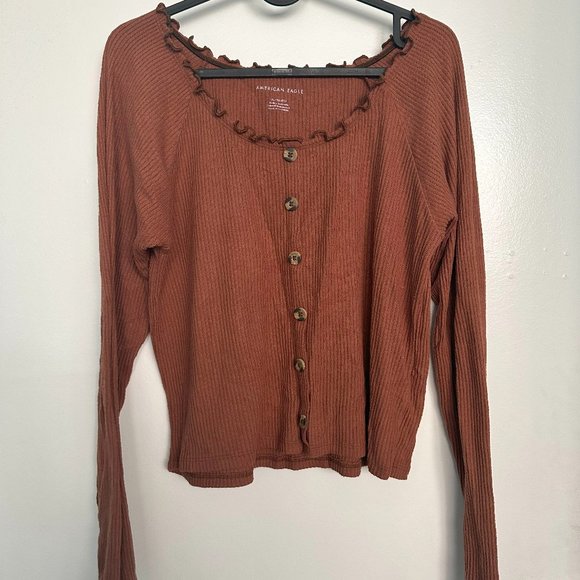 Long Sleeve Henley Top from American Eagle. Great Condition, size: XL - Picture 1 of 4